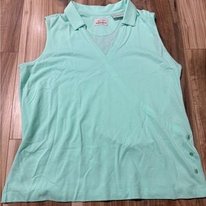 EP Pro Light Green Sleeveless Blouse